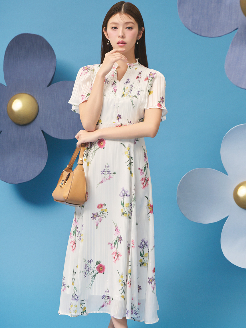 ボタニカルプリントワンピース(デイリーワンピース)｜DRESS（ドレス