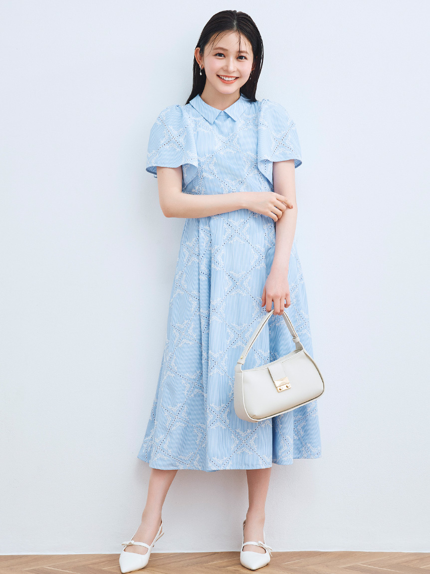 フラワーエンブロイダリーワンピース(デイリーワンピース)｜DRESS