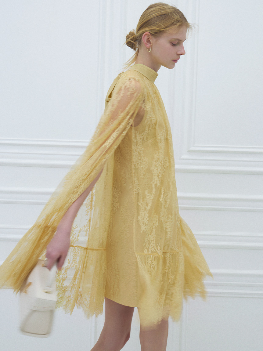 バックリボンレースケープドレス(オケージョンドレス)｜DRESS（ドレス