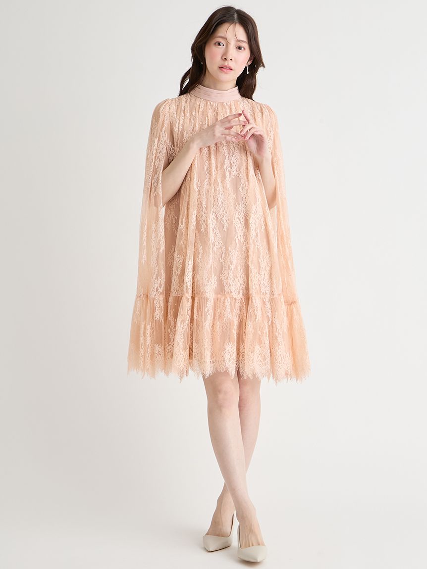 バックリボンレースケープドレス(オケージョンドレス)｜DRESS（ドレス