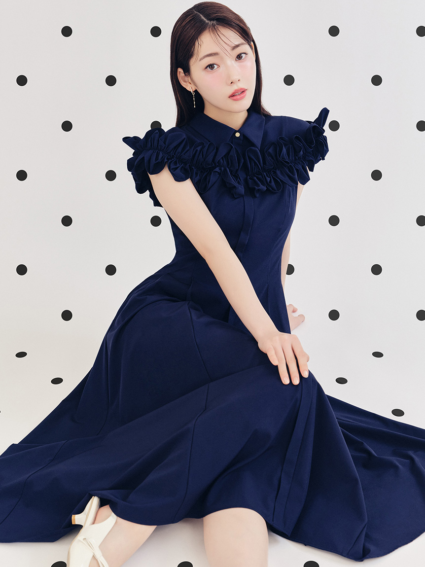 フリルヨークシャツワンピース(デイリーワンピース)｜DRESS（ドレス