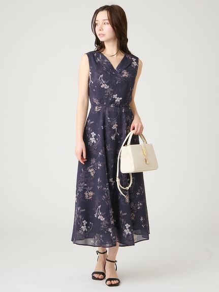 新品タグ付き【CELFORD】ラペルフラワーワンピース 洗える】ラペルフラワーワンピース(デイリーワンピース)｜DRESS