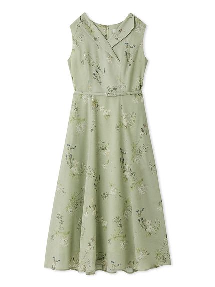 洗える】ラペルフラワーワンピース(デイリーワンピース)｜DRESS