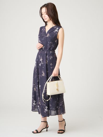 洗える】ラペルフラワーワンピース(デイリーワンピース)｜DRESS