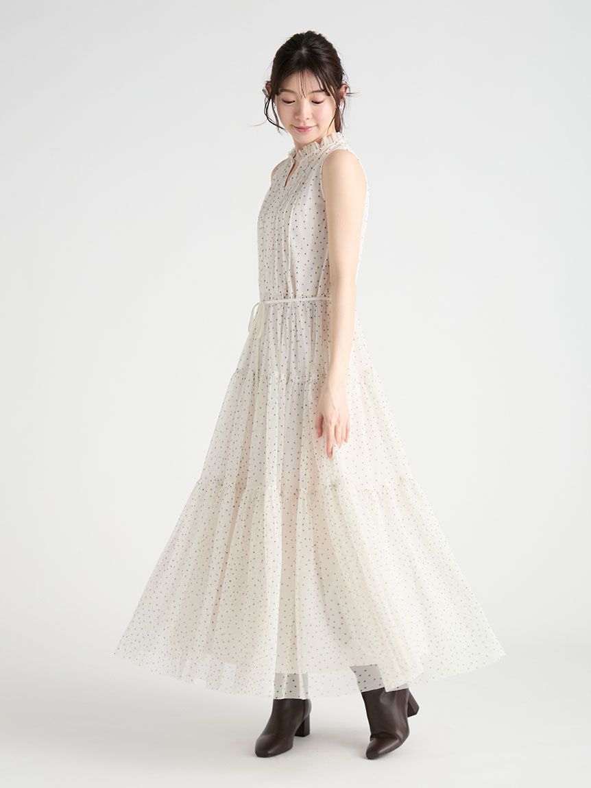 チュールティアードワンピース(デイリーワンピース)｜DRESS（ドレス