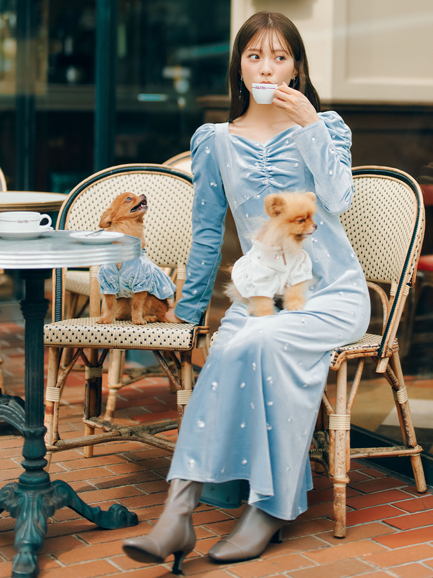 小花刺繍ベロアワンピース(ロングワンピース)｜DRESS｜CELFORD（セル