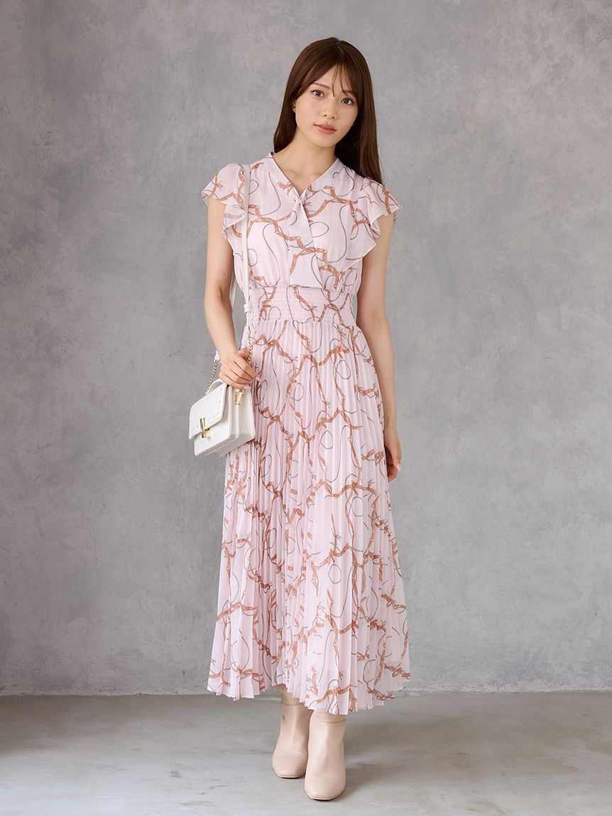 ホースベルト柄プリントワンピース(デイリーワンピース)｜DRESS