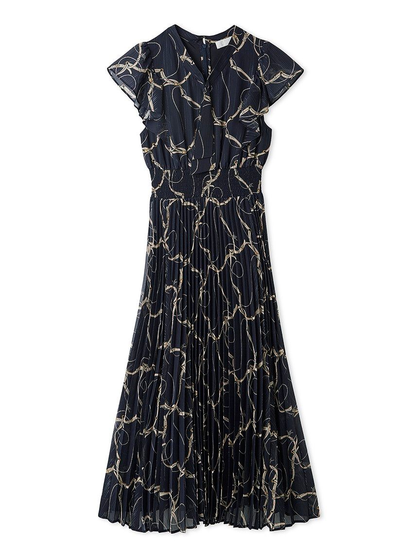 ホースベルト柄プリントワンピース(デイリーワンピース)｜DRESS
