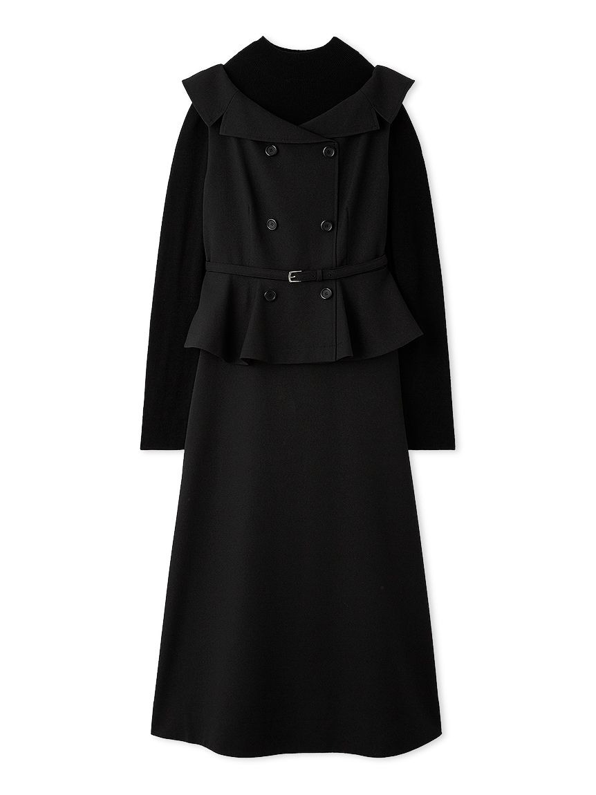 トレンチワンピース×ハイネックニットセット(ロングワンピース)｜DRESS