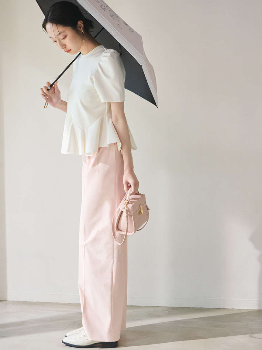 バックベルトワイドパンツ(ロングパンツ)｜PANTS（パンツ
