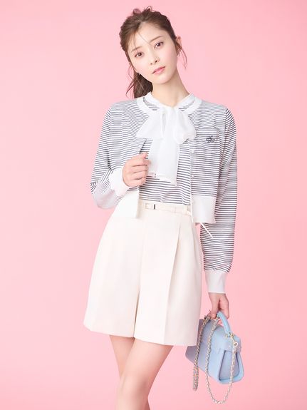 ベルト付きハイウエストショートパンツ(ショートパンツ)｜PANTS