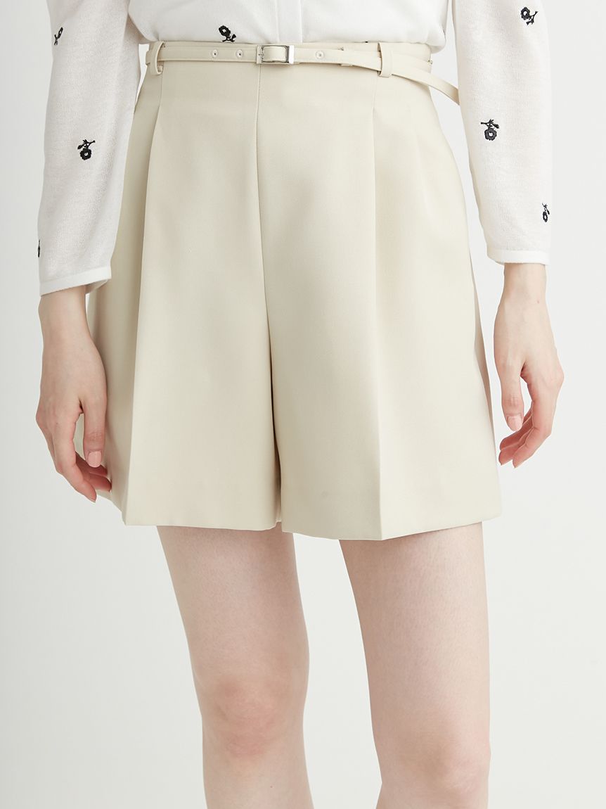 ベルト付きハイウエストショートパンツ(ショートパンツ)｜PANTS