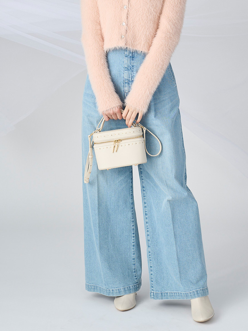 ハイウエストデニムワイドパンツ(ロングパンツ)｜PANTS（パンツ