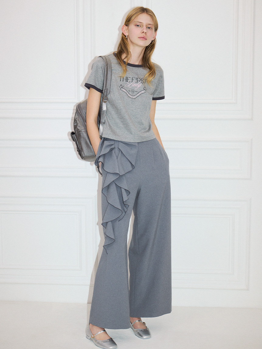 洗える】リボンワイドパンツ(ロングパンツ)｜PANTS（パンツ）｜CELFORD