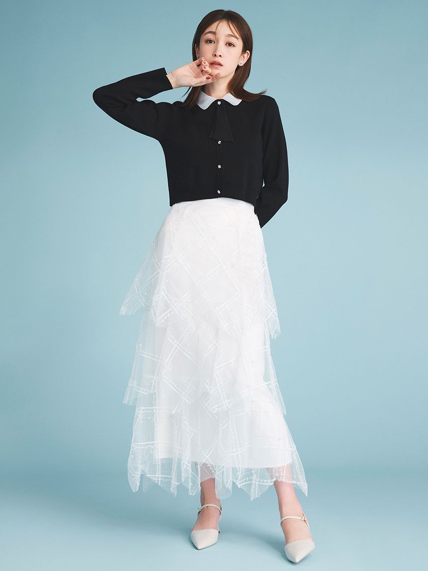 HANAE MORI×CELFORDコラボ】パールスカート(SKIRT（スカート
