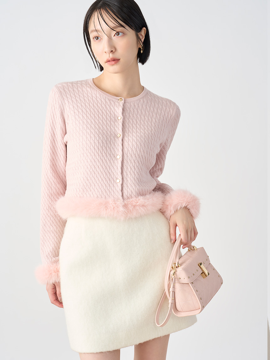 CELFORD セルフォード リボン レース スカート ピンク 38 美品