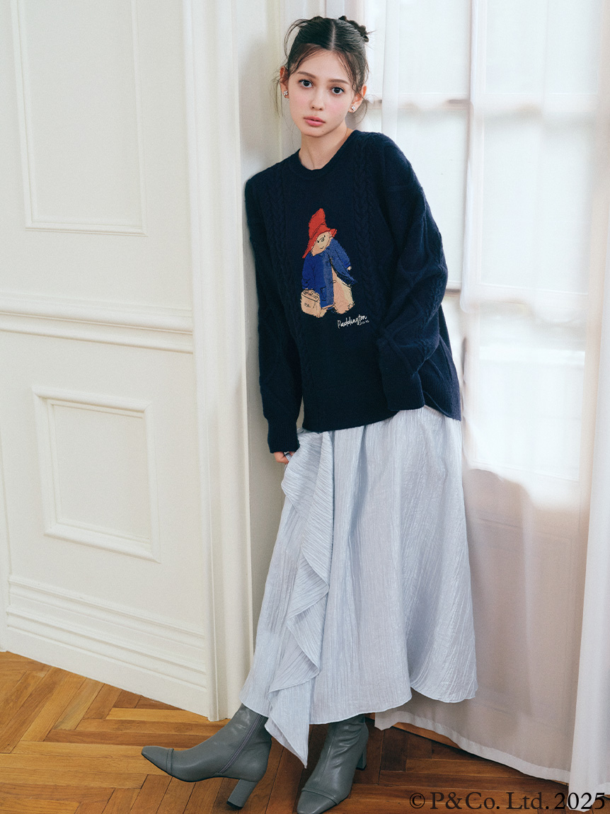 ウォッシャブル】シャイニーアシンメトリースカート(SKIRT（スカート