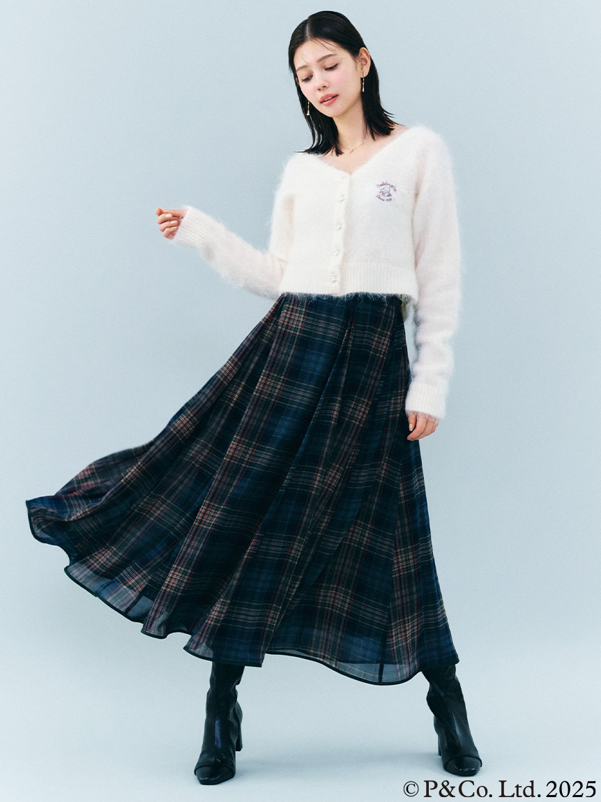 ウォッシャブル】シアーチェックスカート(SKIRT（スカート
