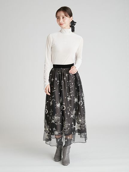 YUMI KATSURA for CELFORD】コラボスターリーチュールスカート(ロング