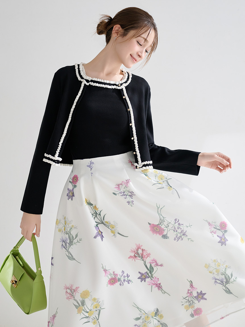 ミニメッシュフラワースカート