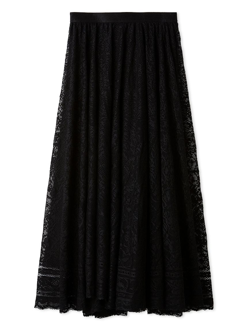 セルフォード　レース ロングスカート 38 洗える】【接触冷感】サークルレーススカート(SKIRT（スカート