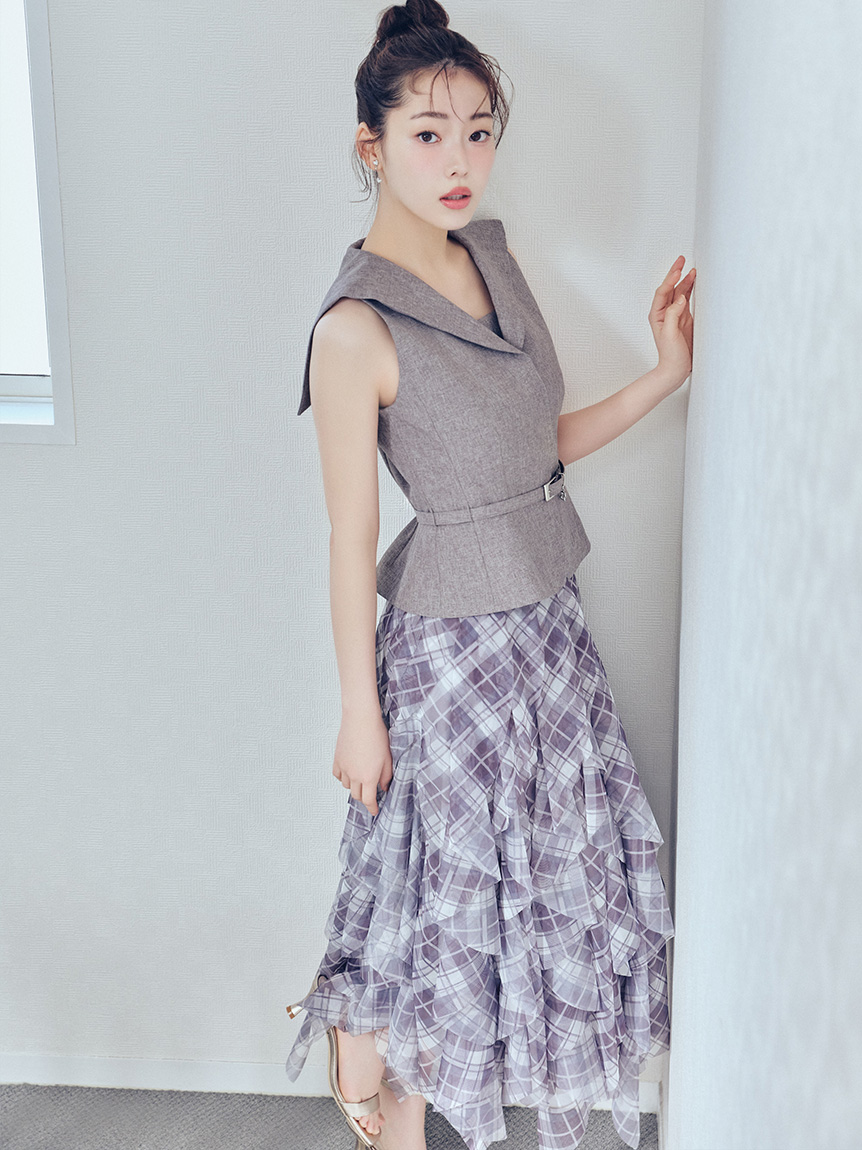 洗える】チュールラッフルスカート(SKIRT（スカート）)｜CELFORD（セル