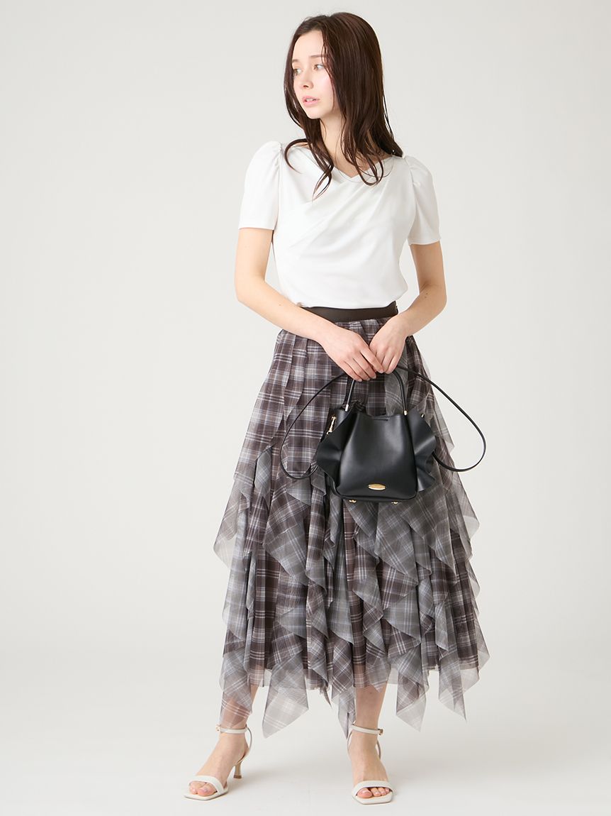 洗える】チュールラッフルスカート(SKIRT（スカート）)｜CELFORD（セル