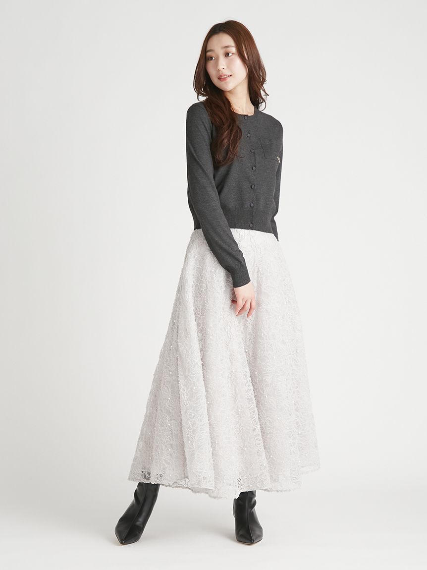 レース刺繍スカート(SKIRT（スカート）)｜CELFORD（セルフォード）の