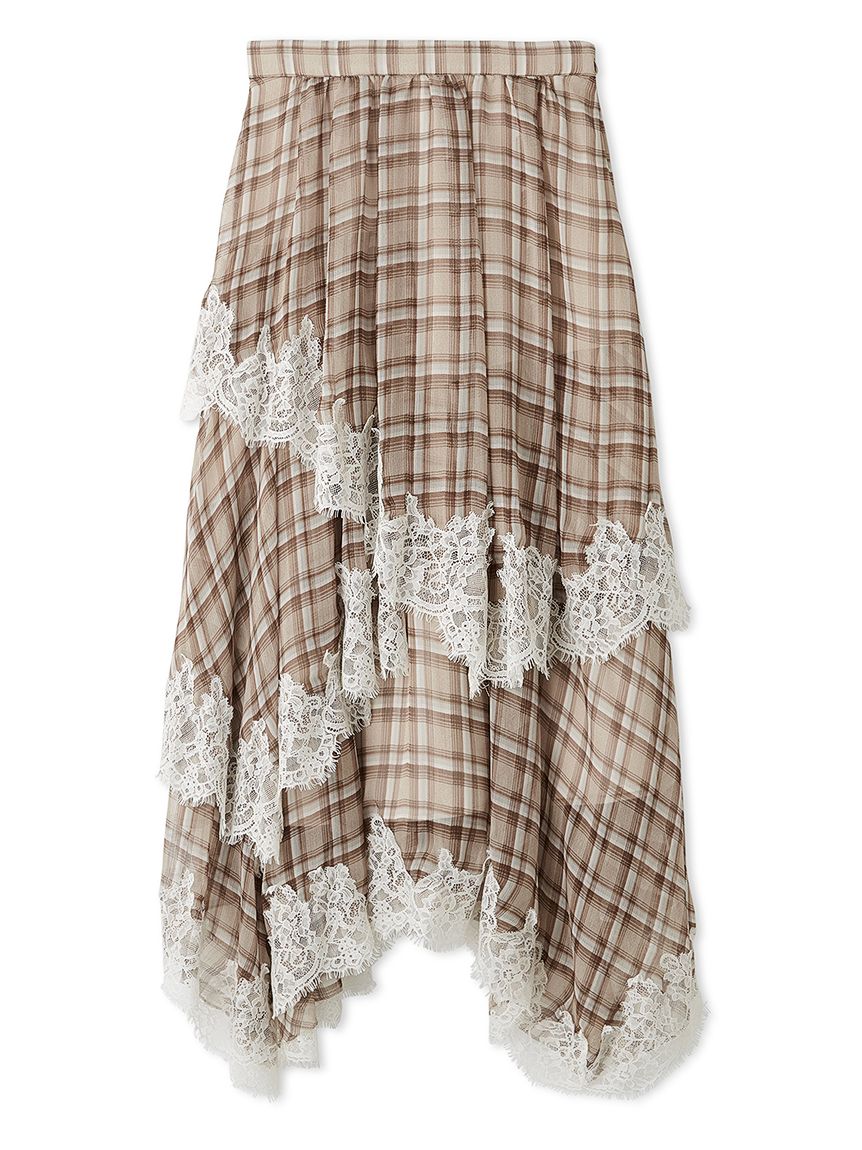 セットアップ対応】レーストリムティアードスカート(SKIRT（スカート