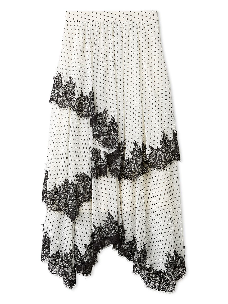 セットアップ対応】レーストリムティアードスカート(SKIRT（スカート
