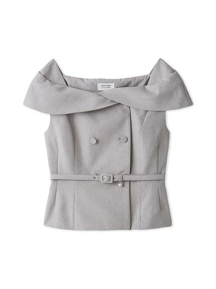 HANAE MORI×CELFORDコラボ】 オフショルダージレ(ジレ)｜OUTER