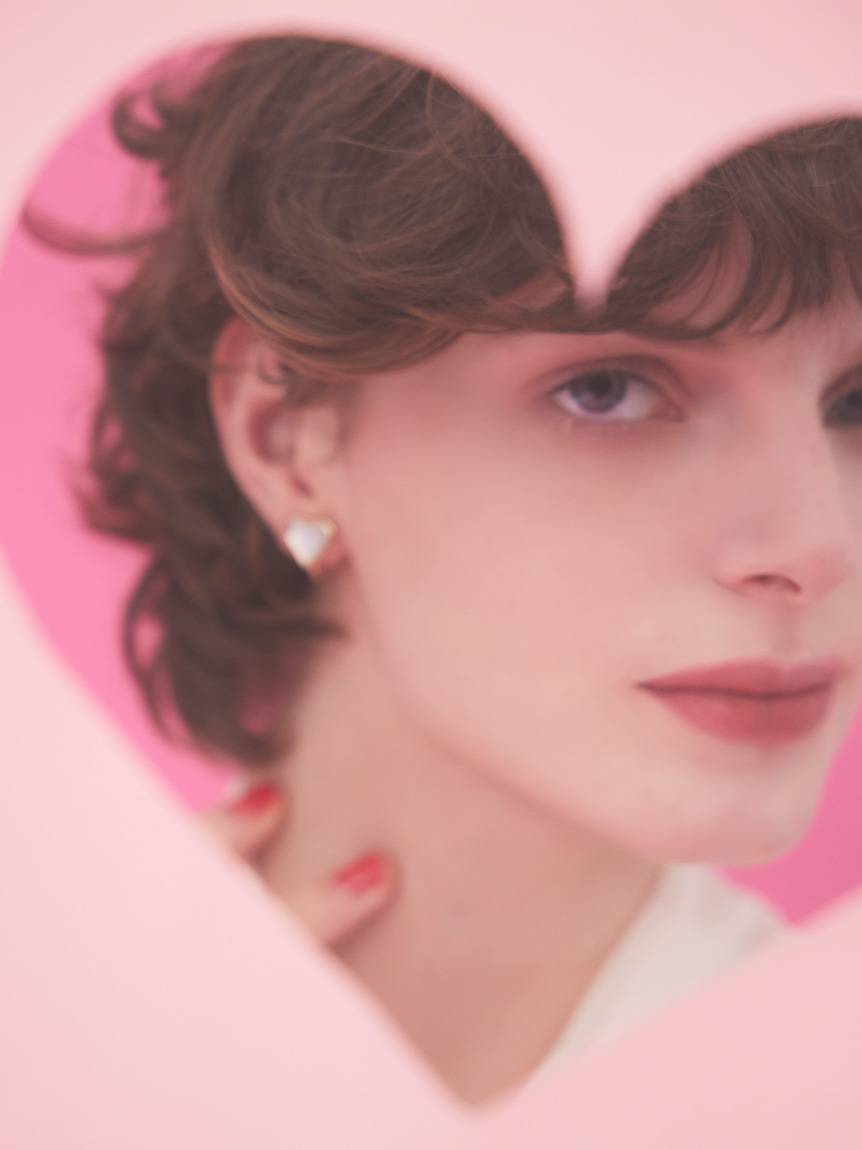 【HANAE MORI×CELFORDコラボ】 アーカイブハートイヤリング