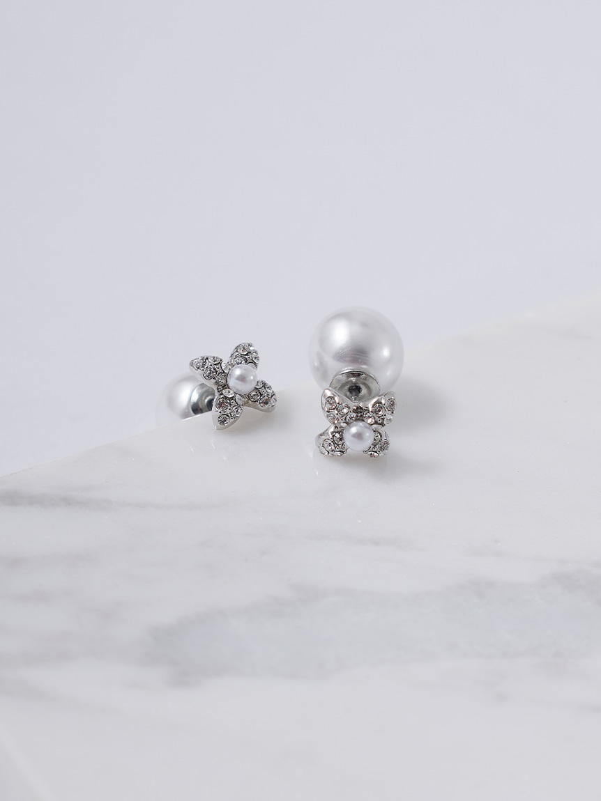 フラワービジューPetitイヤリング(ピアス・イヤリング