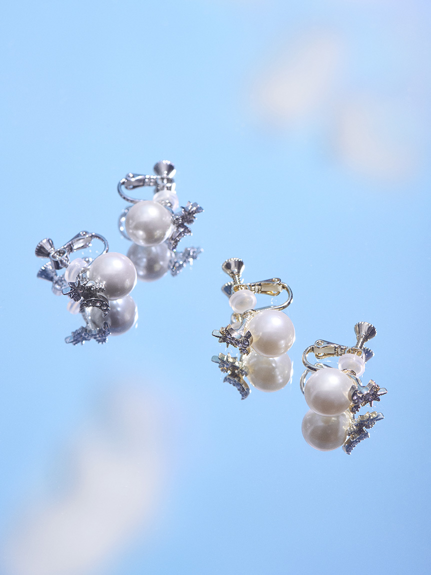 ムーン＆スターフープピアス（ピアス（両耳用））｜CELFORD