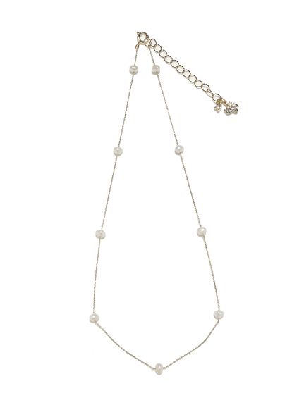 アクセサリー PHG K10 PG ストーンミニフラワー ネックレス(40cm K10 PG
