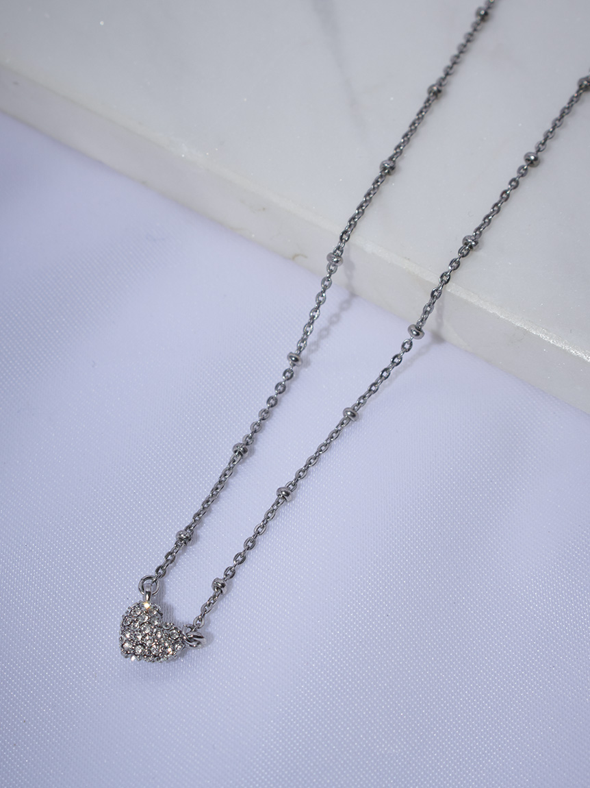 パヴェビジューハートネックレス(ネックレス)｜ACCESSORIES