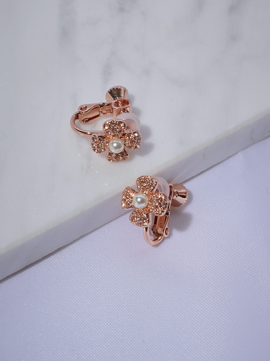 フラワービジューPetitイヤリング(ピアス・イヤリング)｜ACCESSORIES