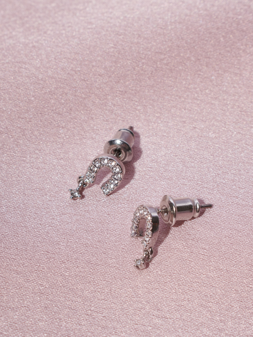 ラッキーホースシュービジューピアス(ピアス・イヤリング