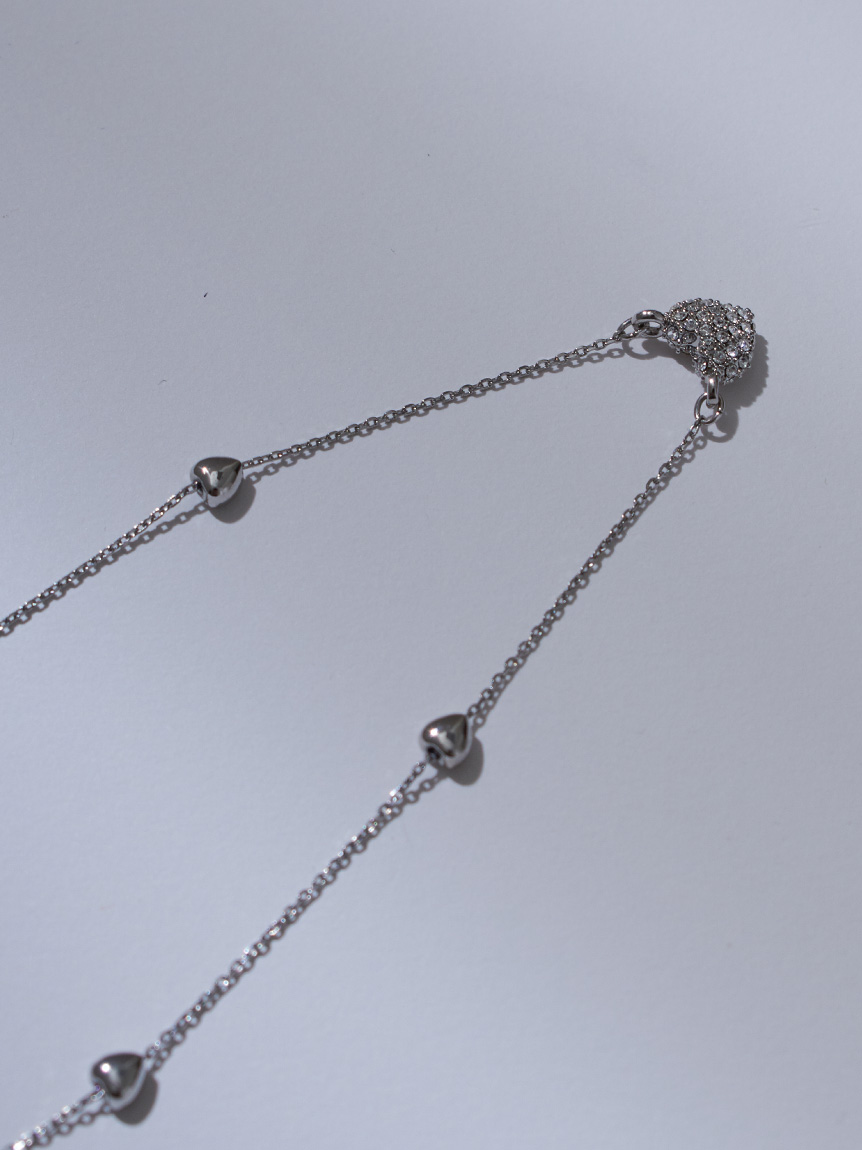 ハートパヴェビジューネックレス(ネックレス)｜ACCESSORIES 