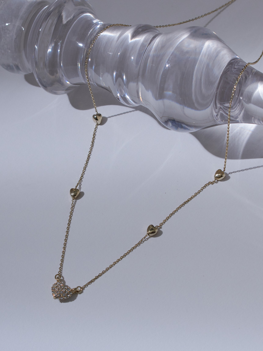 ハートパヴェビジューネックレス(ネックレス)｜ACCESSORIES