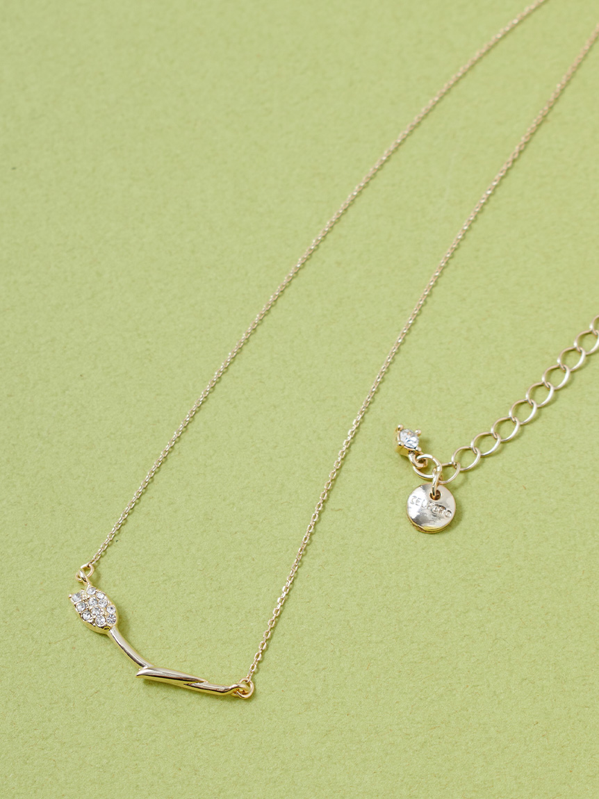 ビジューチューリップネックレス