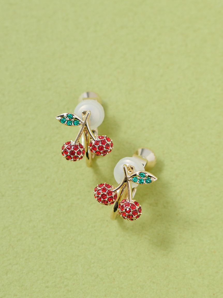ビジューチェリーイヤリング(ピアス・イヤリング)｜ACCESSORIES