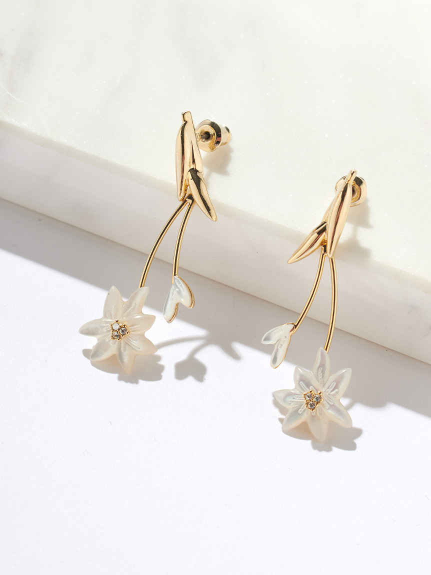 CELFORD×P.J. REDOUTEコラボ】フラワーピアス(ピアス・イヤリング