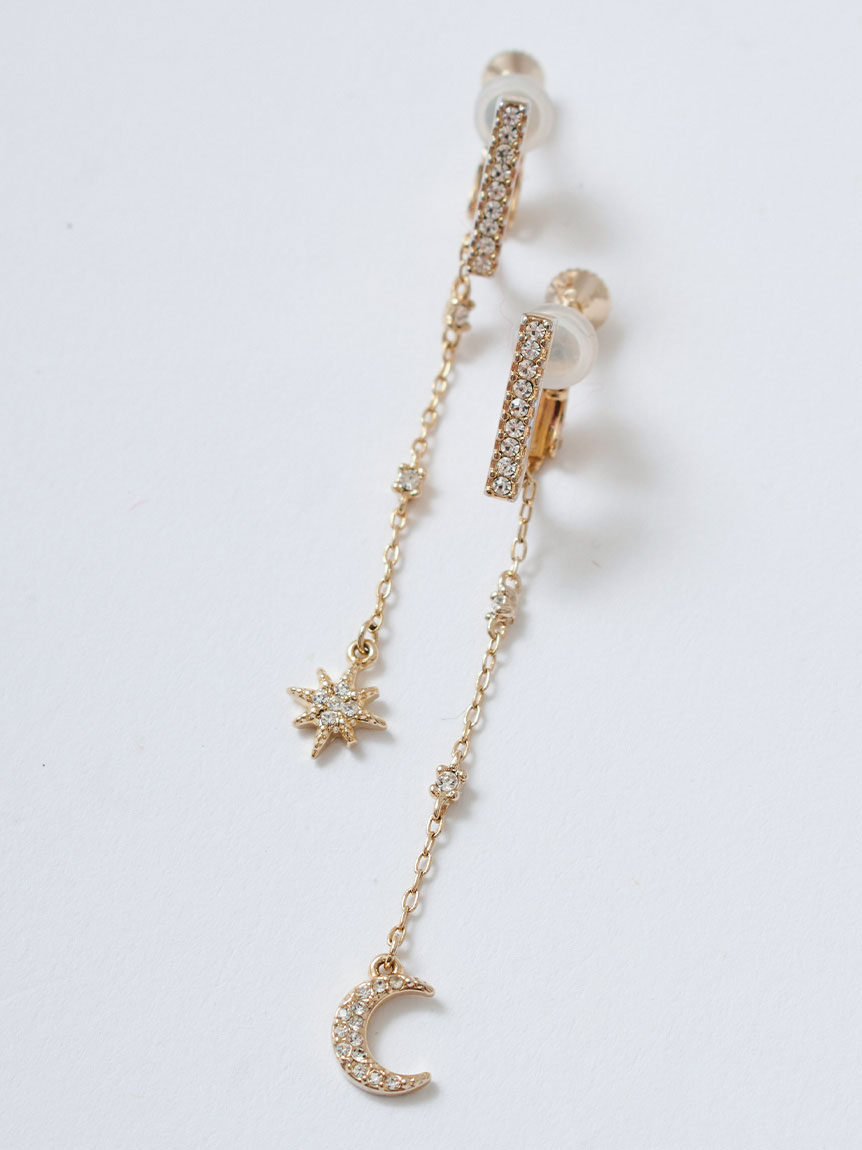 ムーン&スタースイングイヤリング(ピアス・イヤリング)｜ACCESSORY