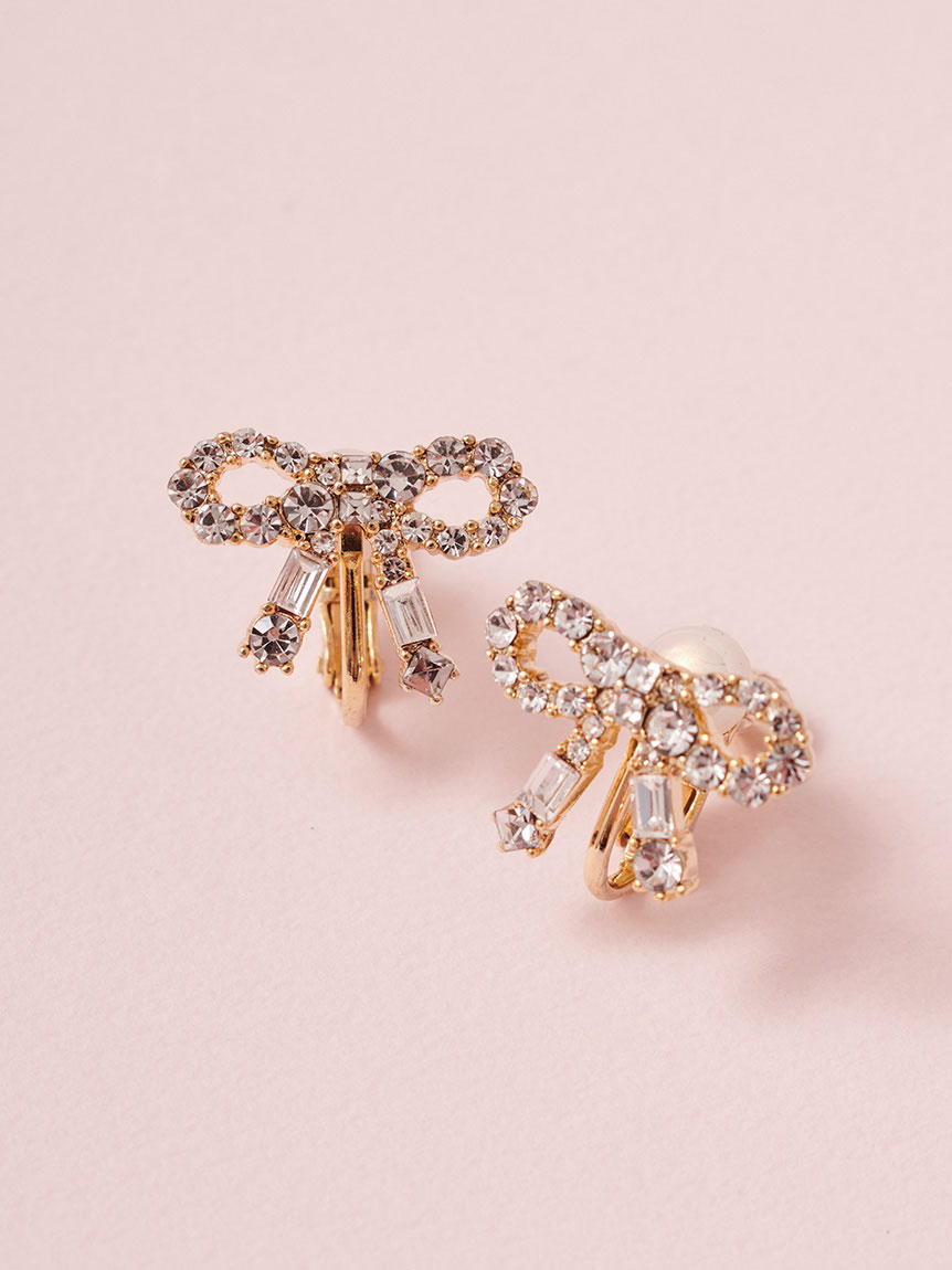 リボンビジューイヤリング(ピアス・イヤリング)｜ACCESSORY｜CELFORD