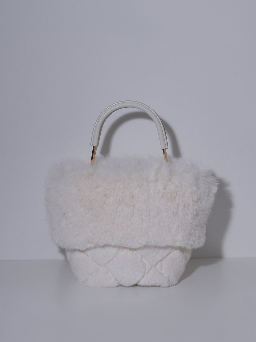 CELFORD エコファーキルトバック HANAE MORI×CELFORDコラボ】エコファーキルトバッグ(ハンドバッグ