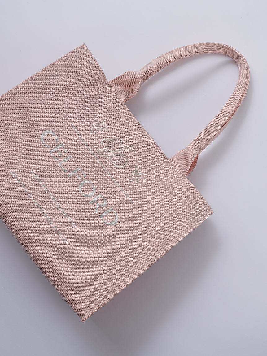 カリグラフィーロゴニットバッグ(ハンドバッグ)｜BAGS（バッグ