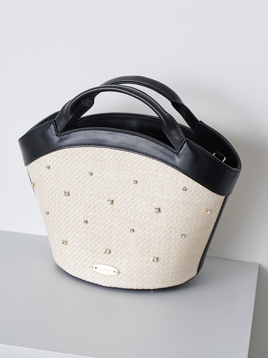 ビジューバスケットバッグ（S）(ハンドバッグ)｜BAGS（バッグ