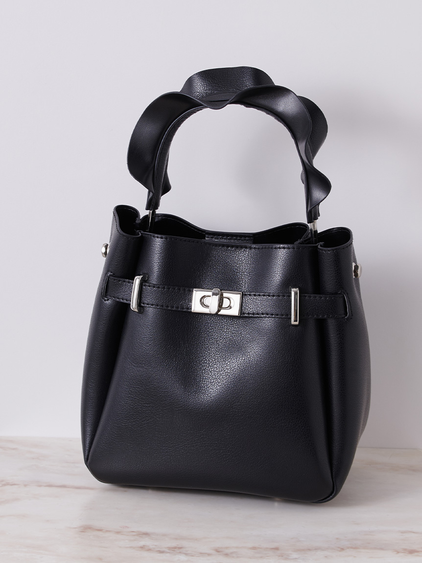 ベルトデザインフリルワンハンドルバッグ(ハンドバッグ)｜BAGS