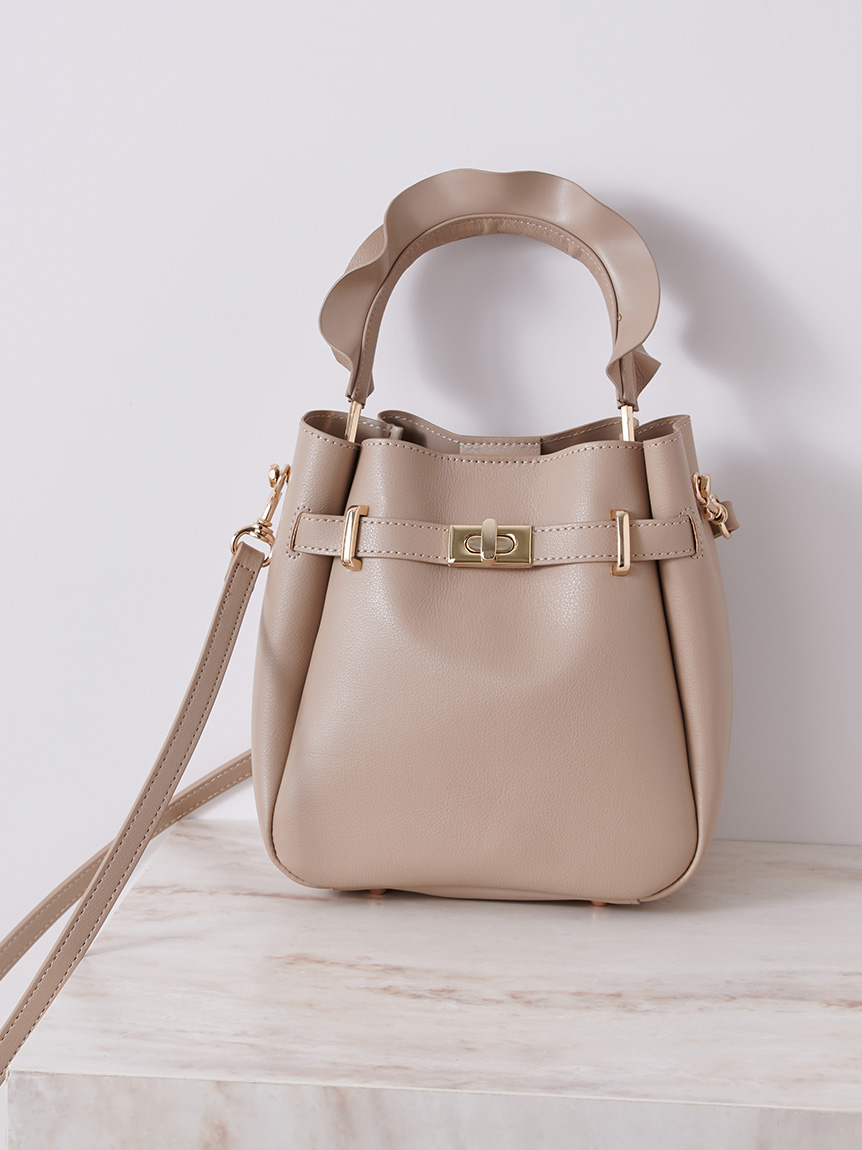 ベルトデザインフリルワンハンドルバッグ(ハンドバッグ)｜BAGS